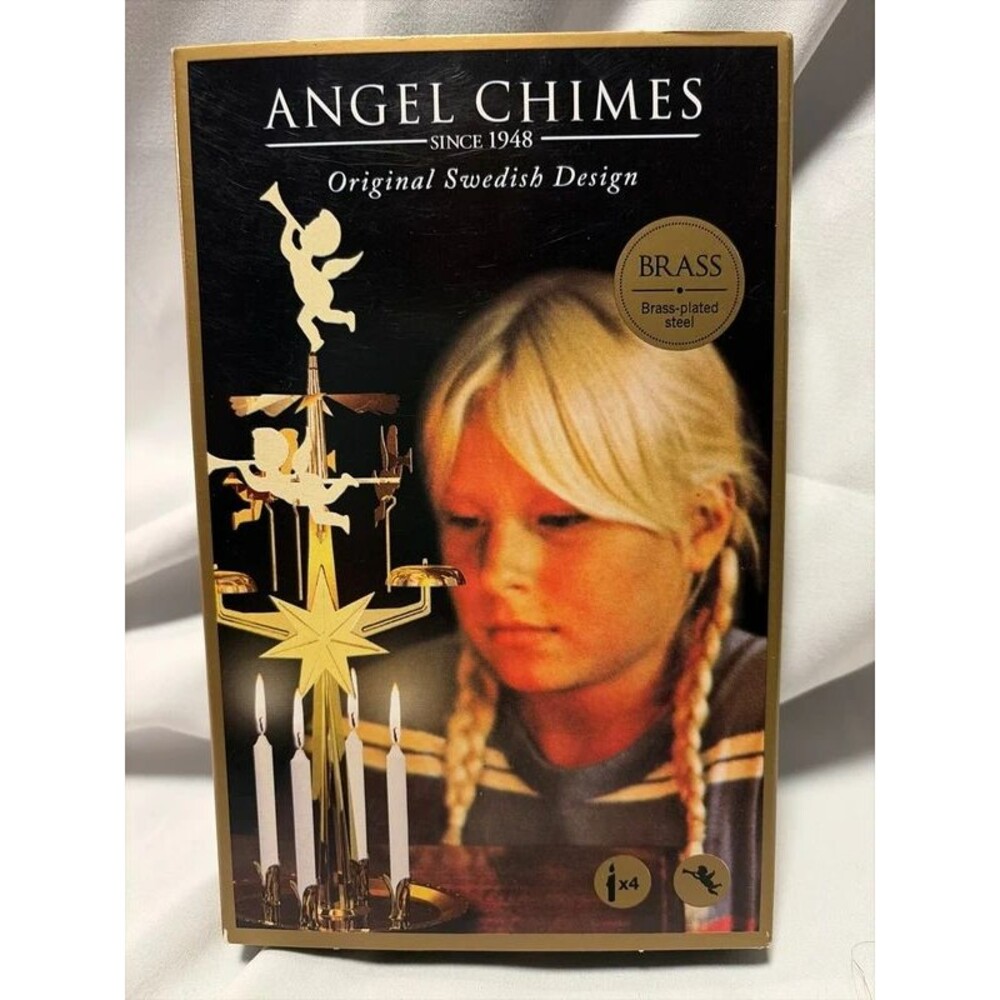 Angel Chimes - Original Swedish design brass plated with candles